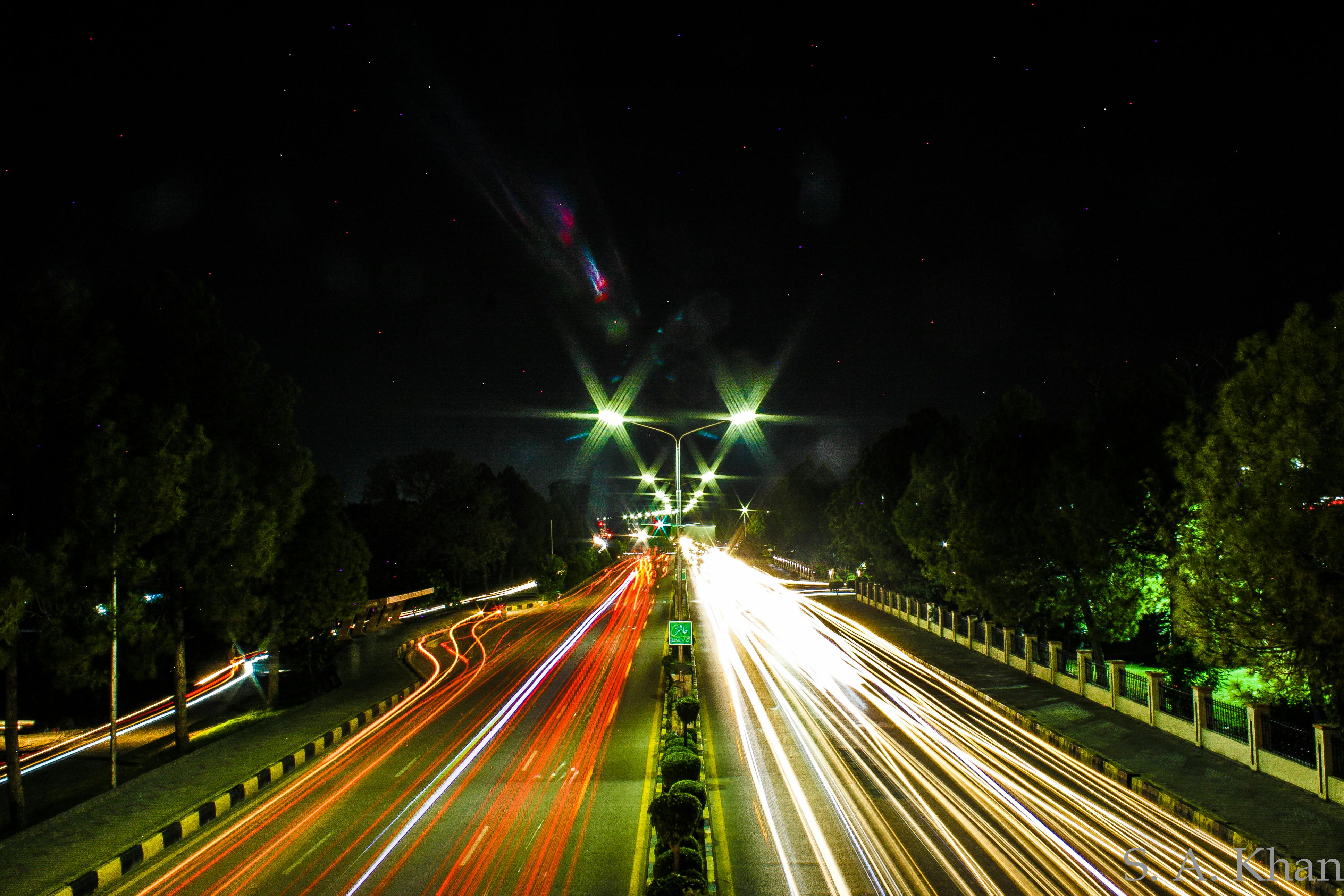 Free stock photo of car lights, light trails, long exposure