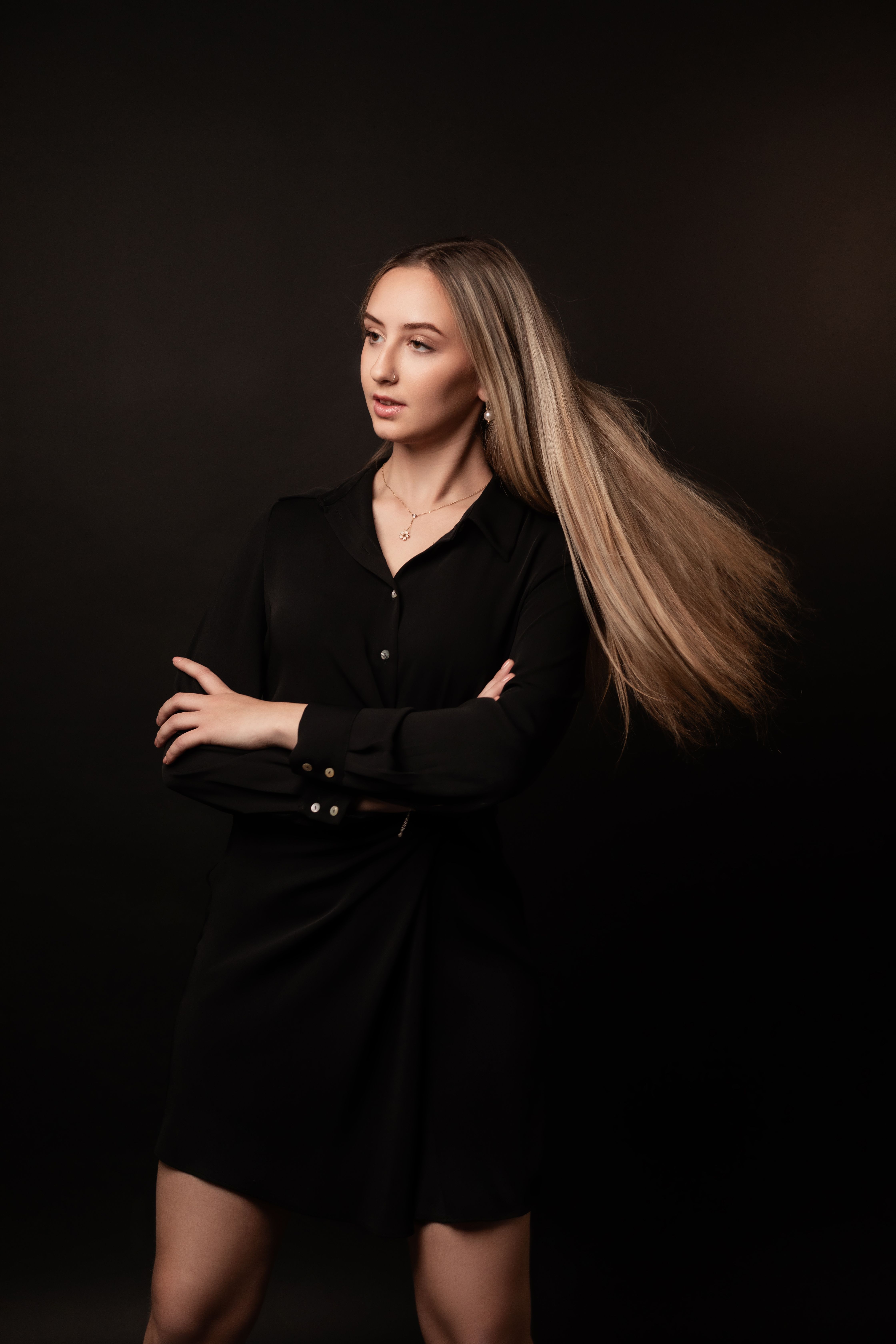 Woman Wearing a Black Dress · Free Stock Photo