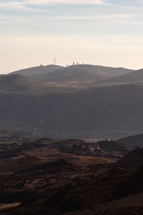 丘陵, 垂直拍摄, 山谷 的 免费素材图片