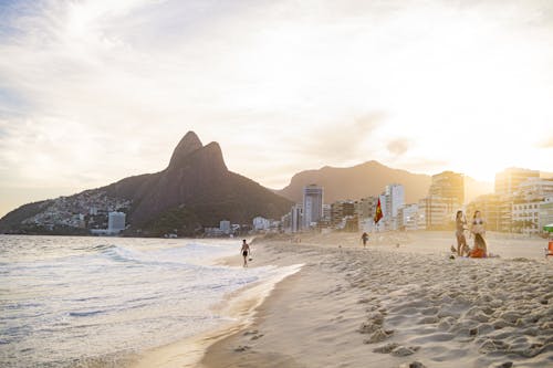 View of a Beach at Sunset