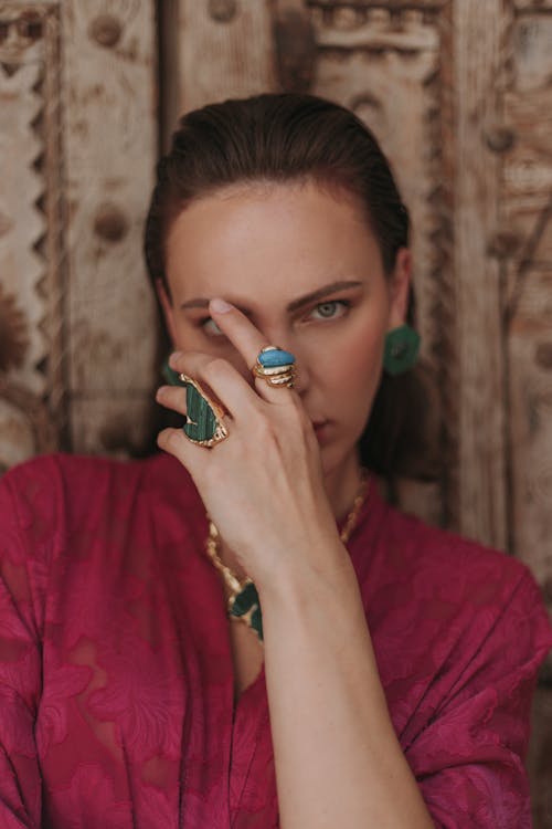 A Woman Wearing Rings