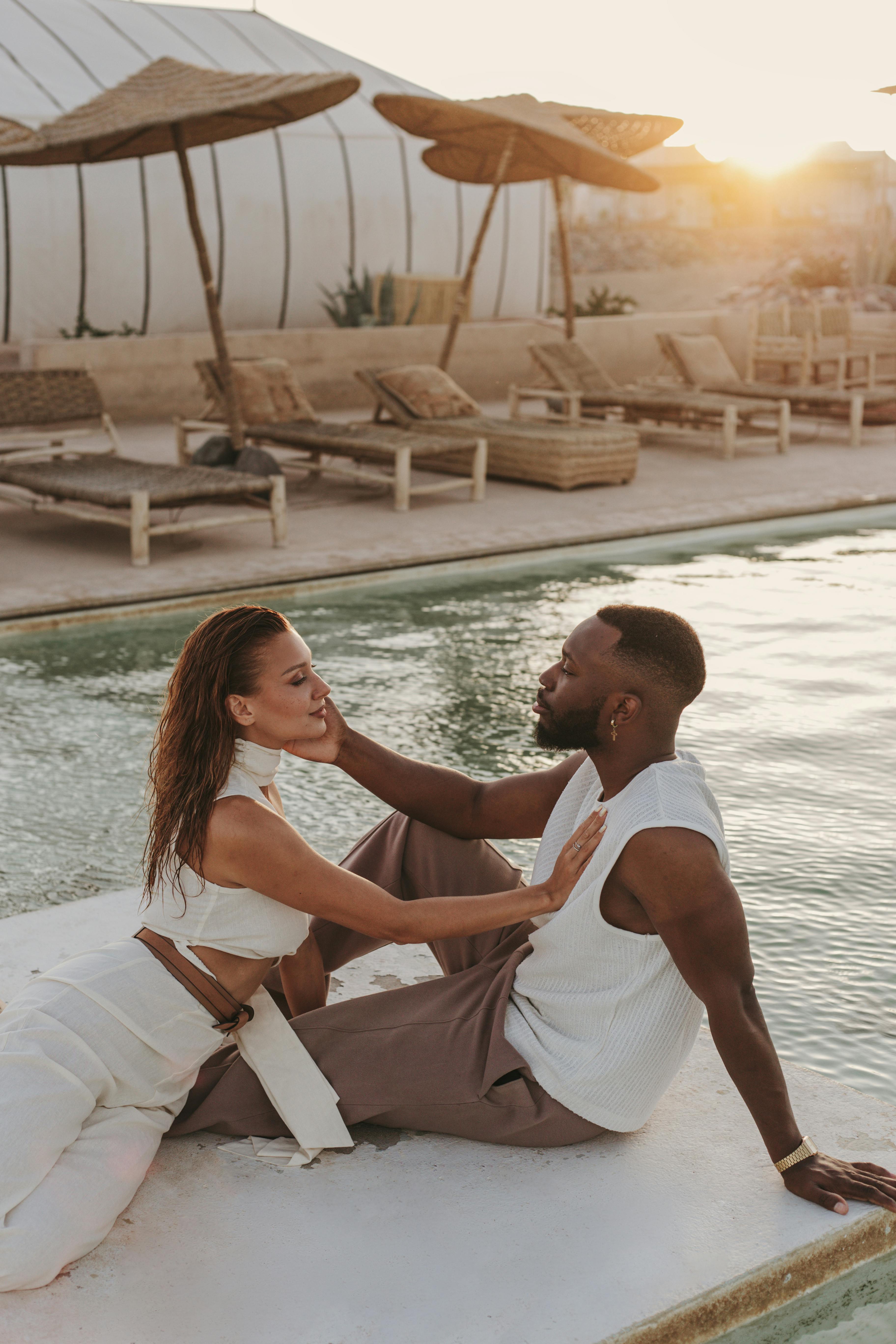 Posing In The Swimming Pool For The Photographer Stock Photo, Picture and  Royalty Free Image. Image 14308280.