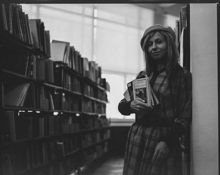 A Woman In A Library