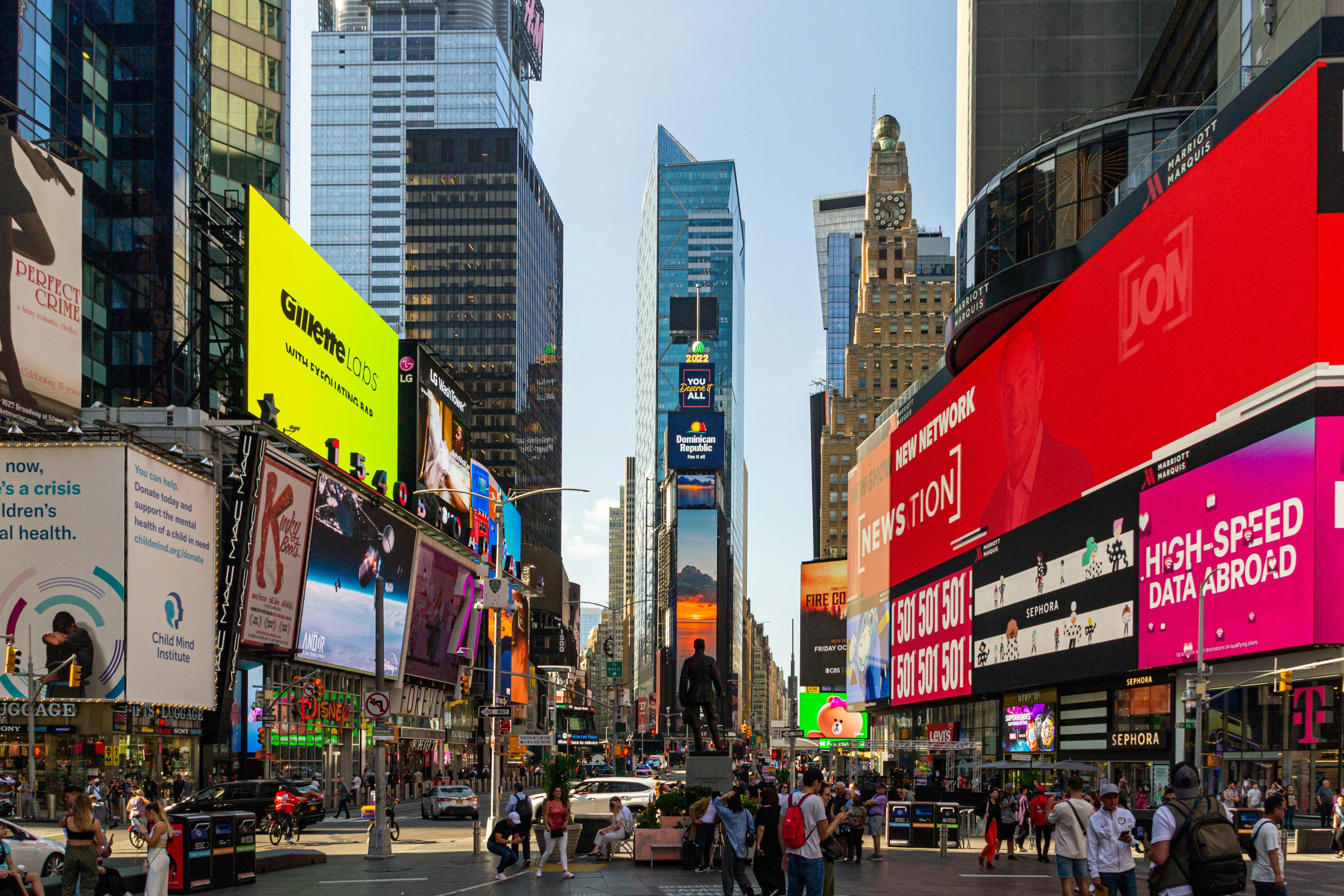 Times Square during the summer · Free Stock Photo