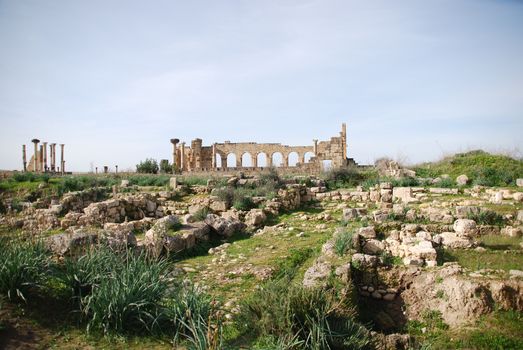 Volubilis Roman ruins day — Fez