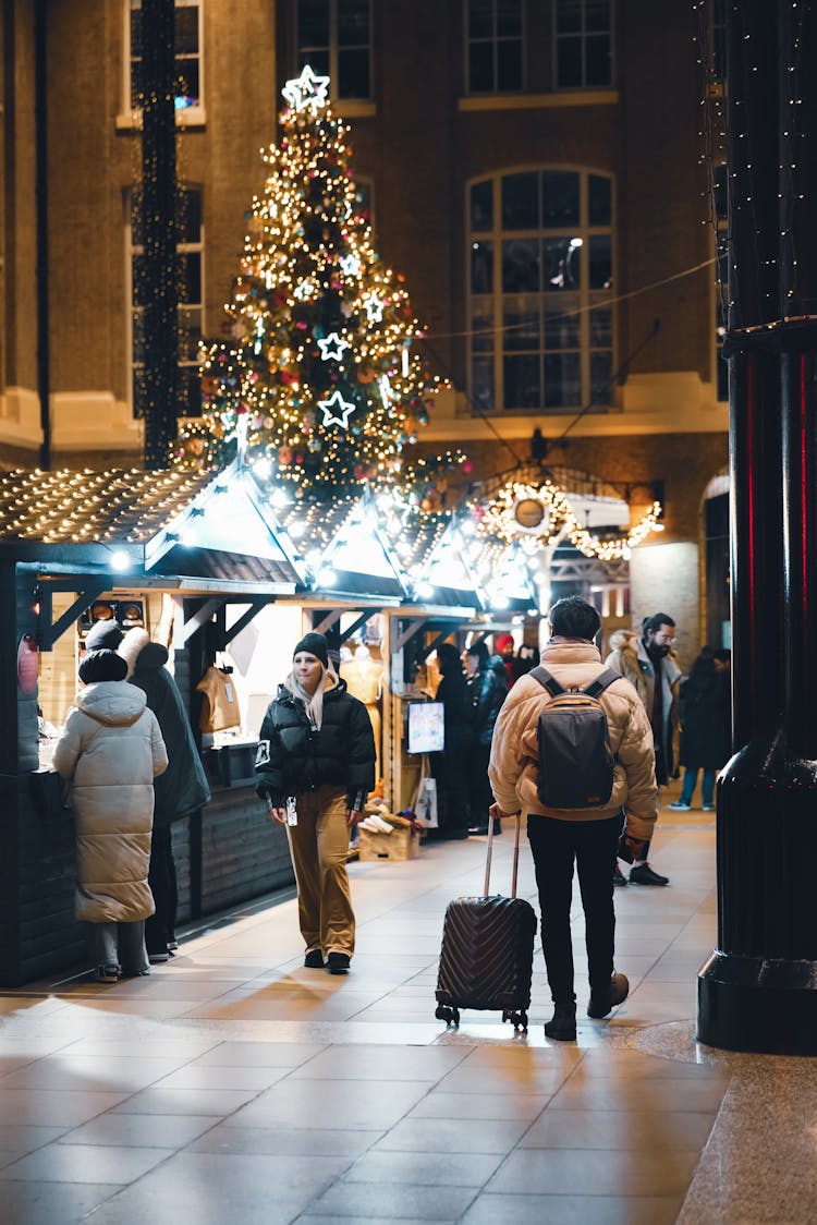 Christmas Market At Night