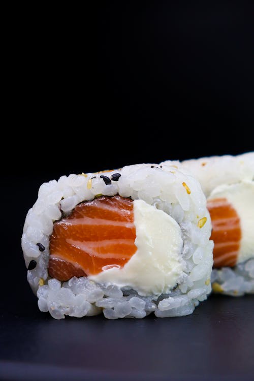 Close Up of Sushi Rolls