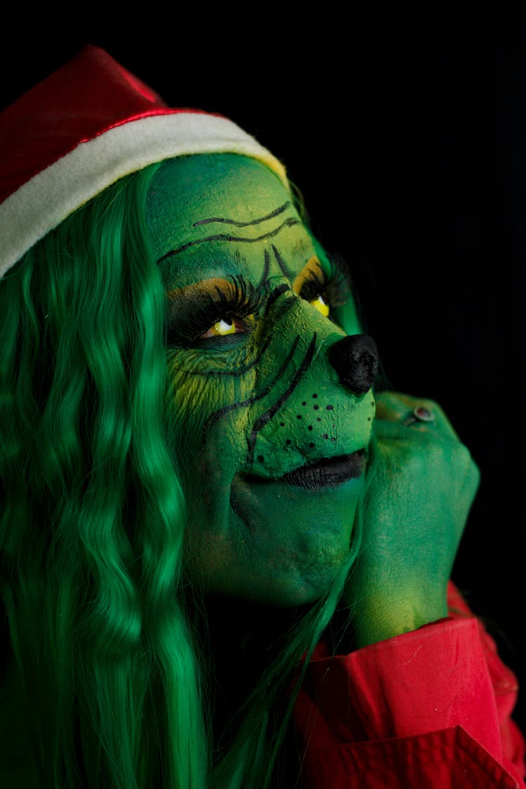 Portrait Of Thinking Grinch