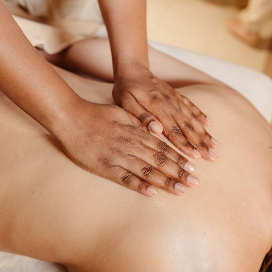 Deep tissue back massage