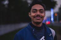 Smiling Man with Mustache