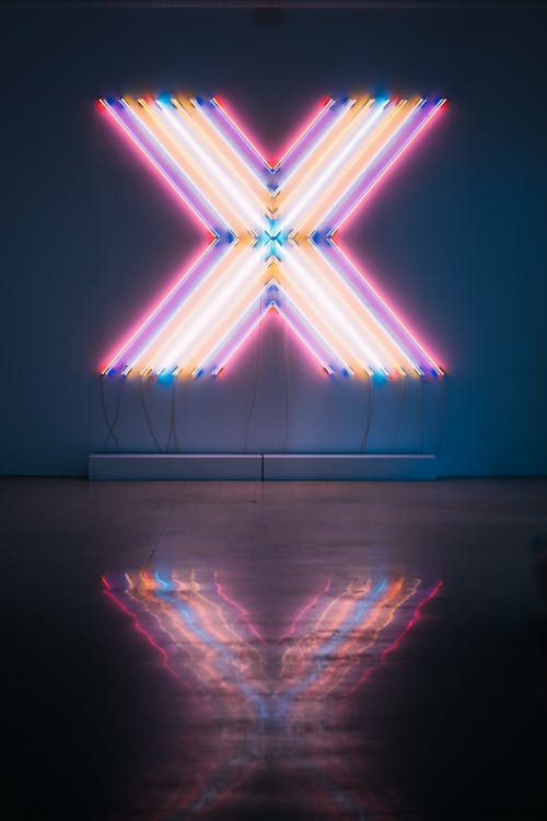 Free Letter X Neon Signage Stock Photo