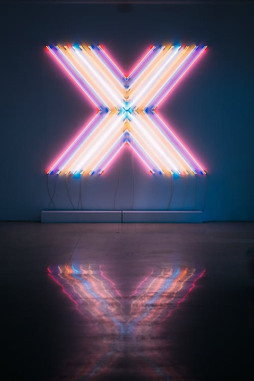 Free Letter X Neon Signage Stock Photo