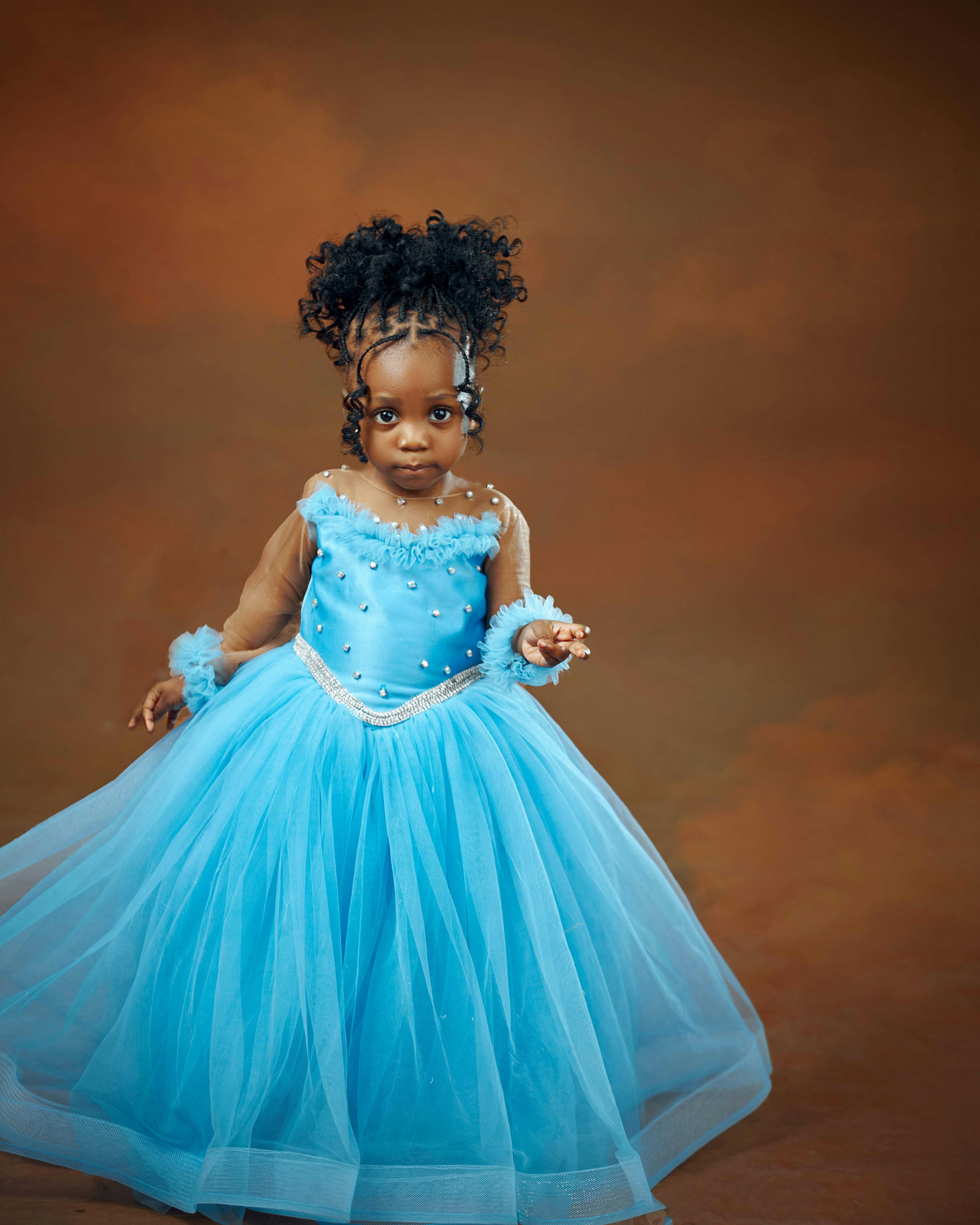 Little Girl Birthday Dress, Blue Princess Dress, Flower Girl Dress,  Quinceanera Dress, Mini Quince Dres, Presentacion De Tres Anos - Etsy