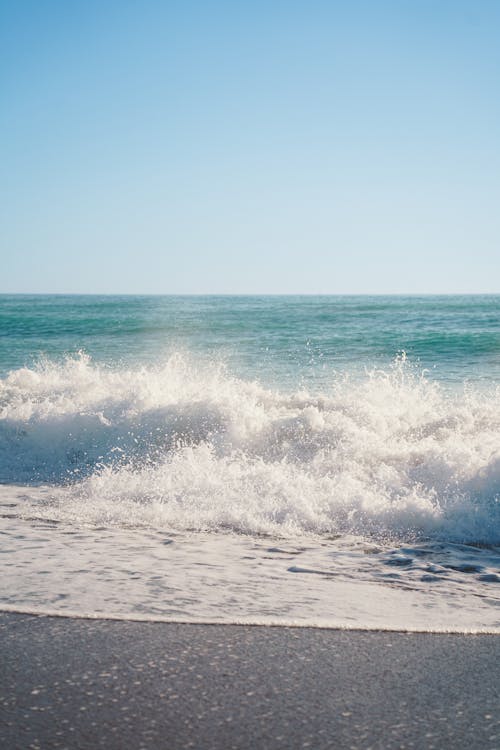 Wave on the Sea and a Beach 