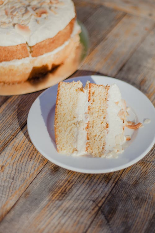 Plate with Cake Slice