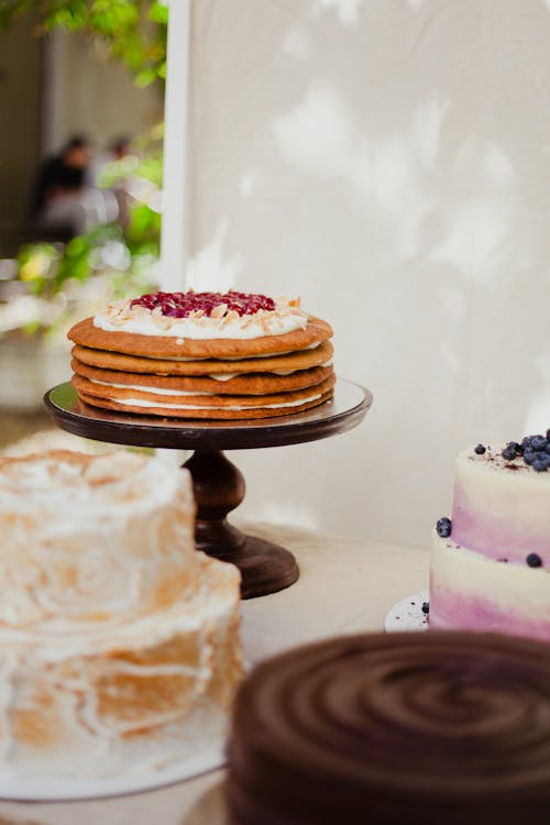 Various Cakes on a Table