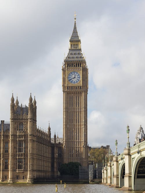 Big Ben and Part of the Palace of Westminster in London, England