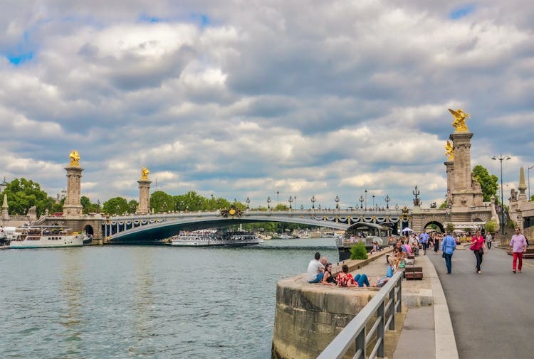 Arch Bridge Pont Alexandre III On The Seine River In Paris