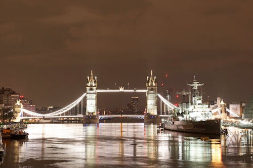 Illuminated Bridge in London 