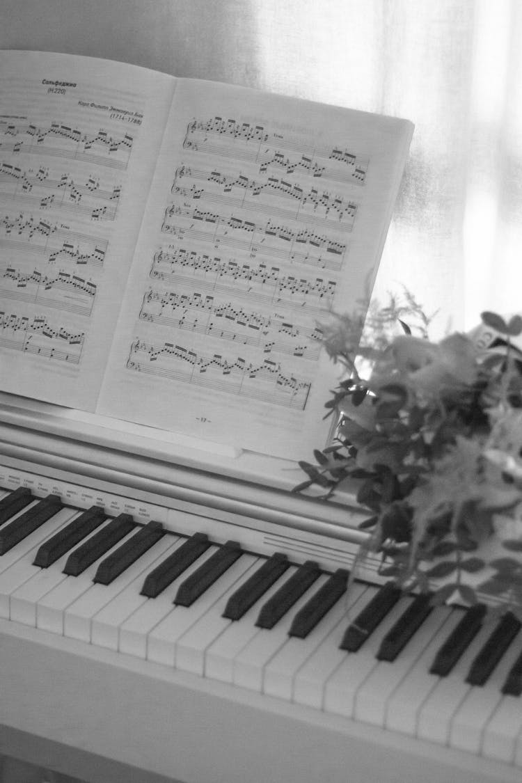 Sheet Music On A Piano