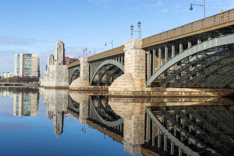 Bridge By The River In Boston 