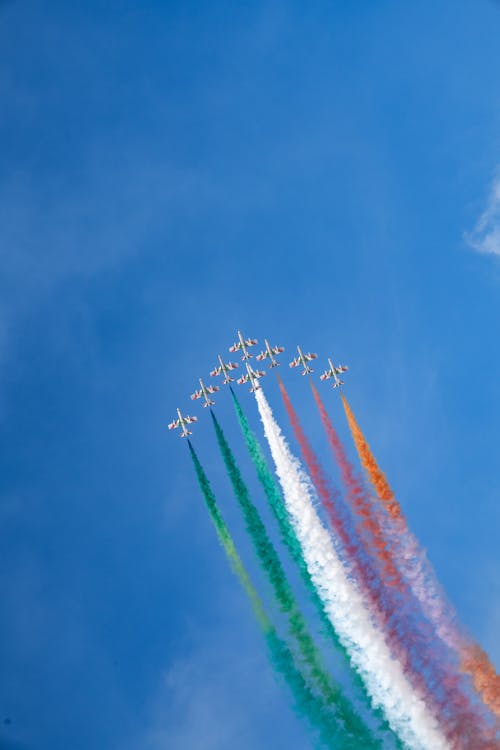 Fotos de stock gratuitas de arco iris, aviones, cielo