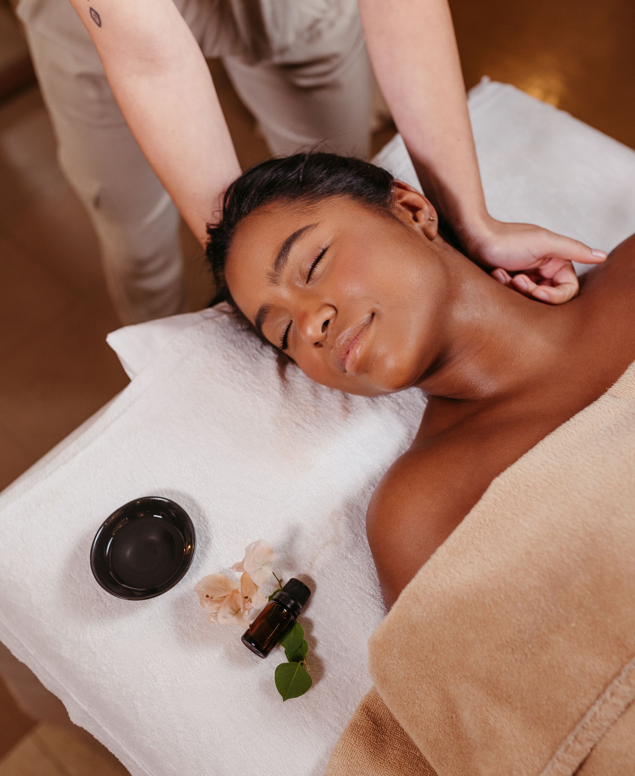 Calm spa treatment room