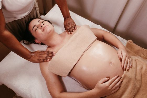 Prenatal massage session