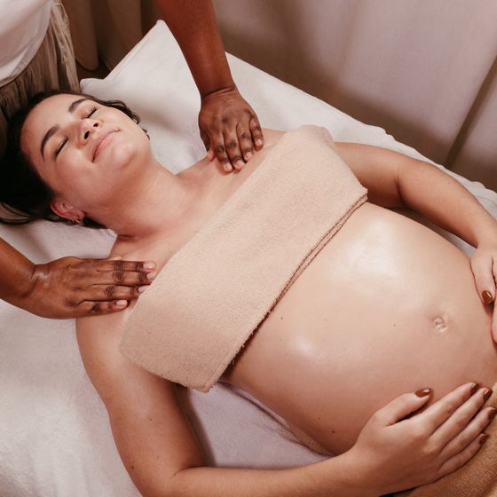 Prenatal massage session