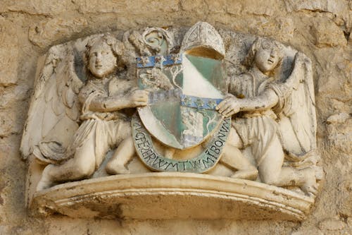 Close-up of a Relief at the Eglise Saint-Saturnin, Flamarens, France