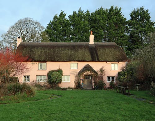 A Cottage with a Thatched Roof in the Countryside