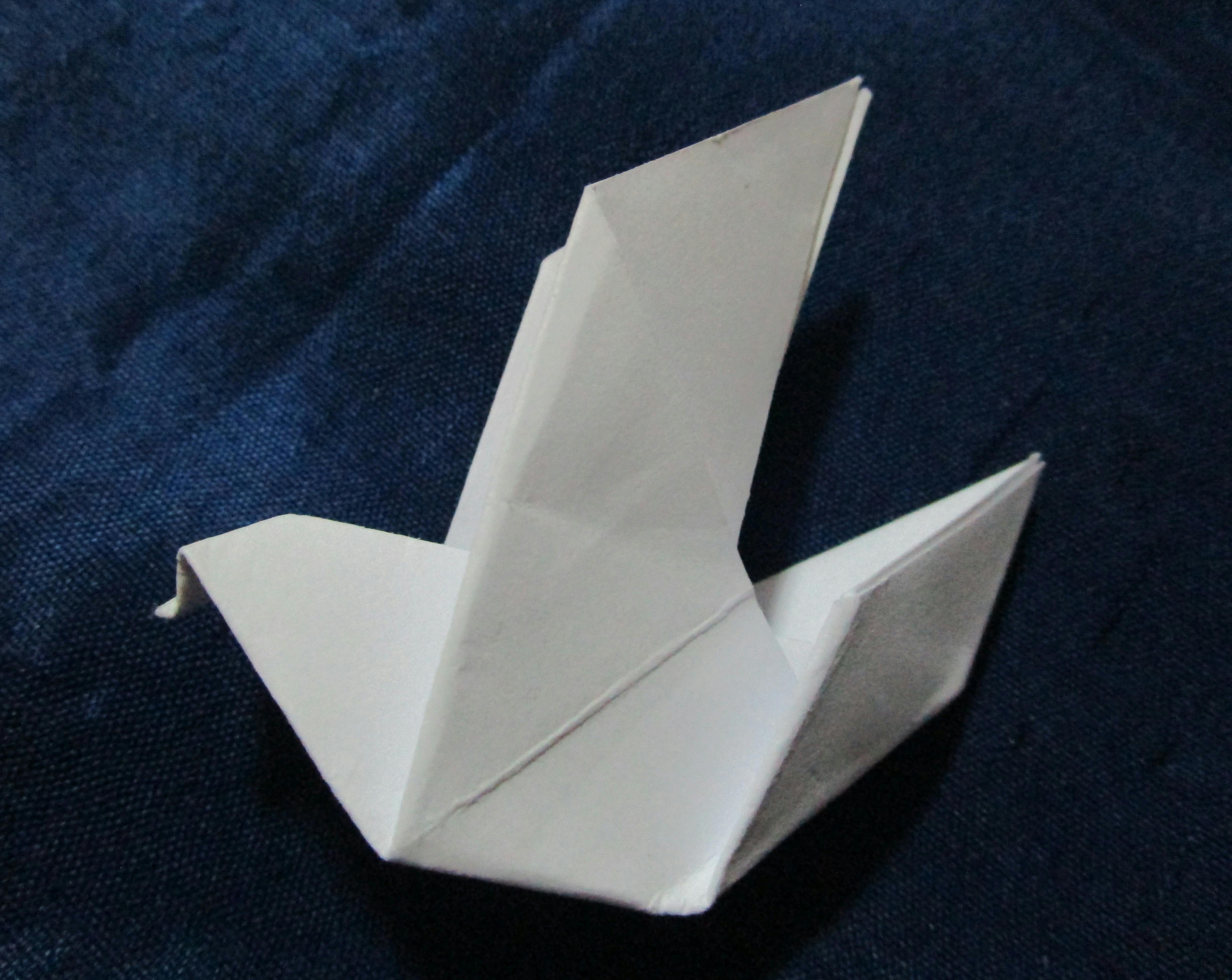 Free stock photo of origami bird paper folding art white blue simple
