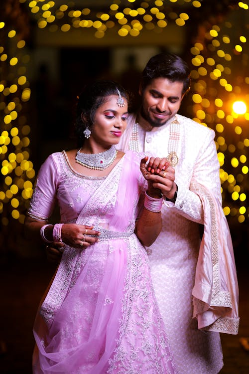 Portrait of Newlyweds in Traditional Clothing