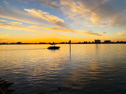 Kostnadsfri bild av golfens solnedgång, klarvatten hamn