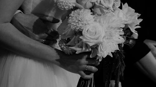 Fotobanka s bezplatnými fotkami na tému čierny a biely, kvety, kytica