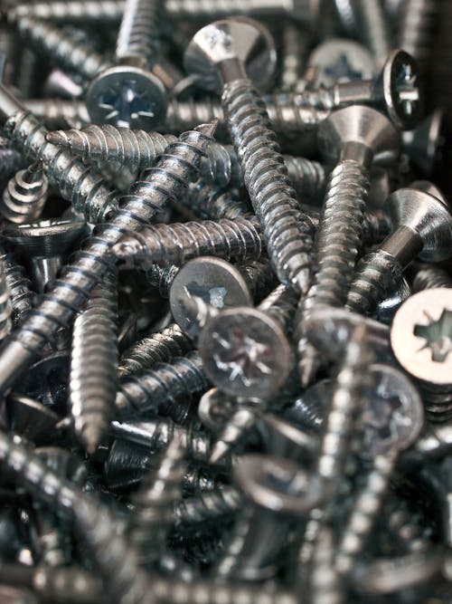 Close up of Silver Screws