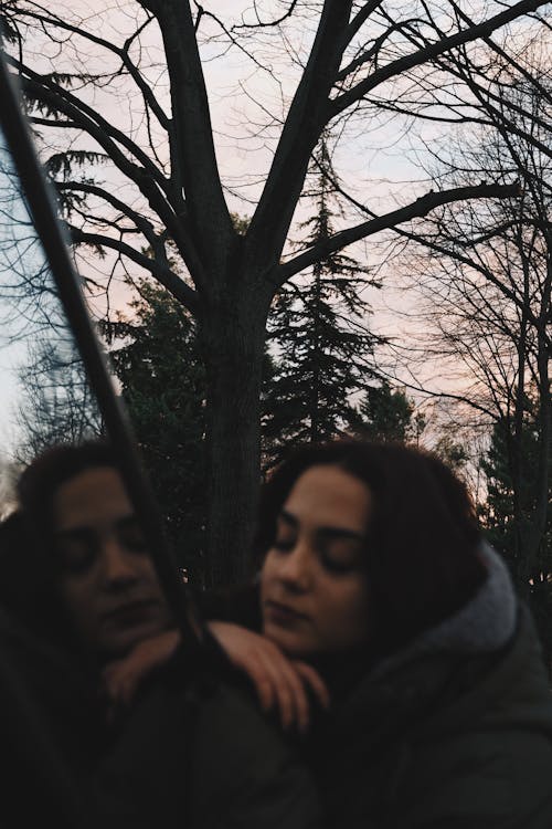 Woman in Front of Trees 