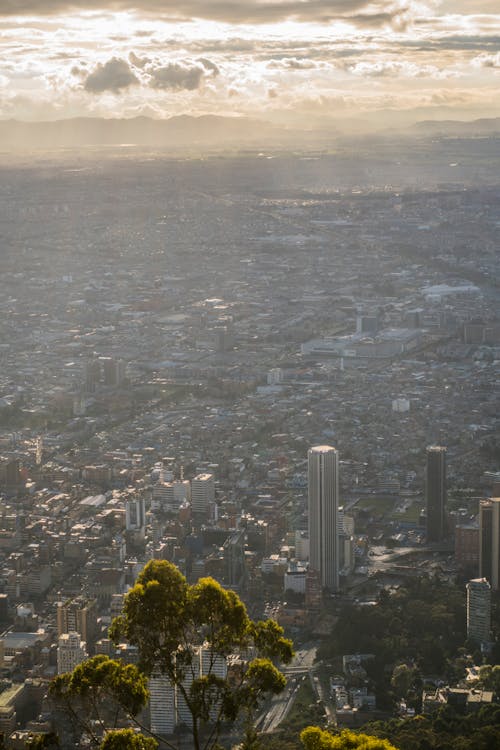 View of Bogota in Sunlight