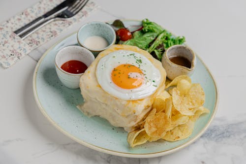 A Breakfast Dish with an Egg