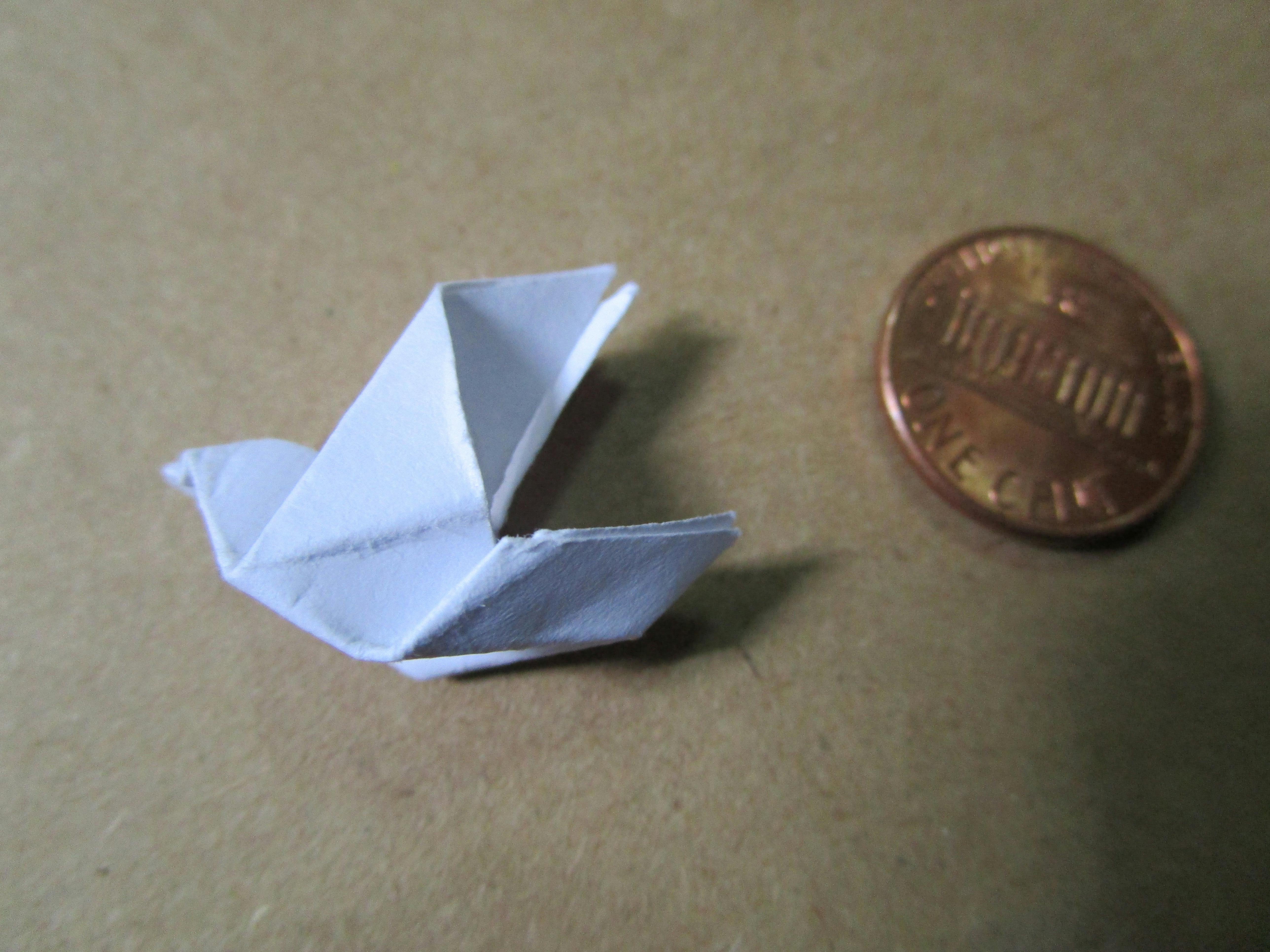 Free stock photo of bird origami tiny white penny paper macro, origami