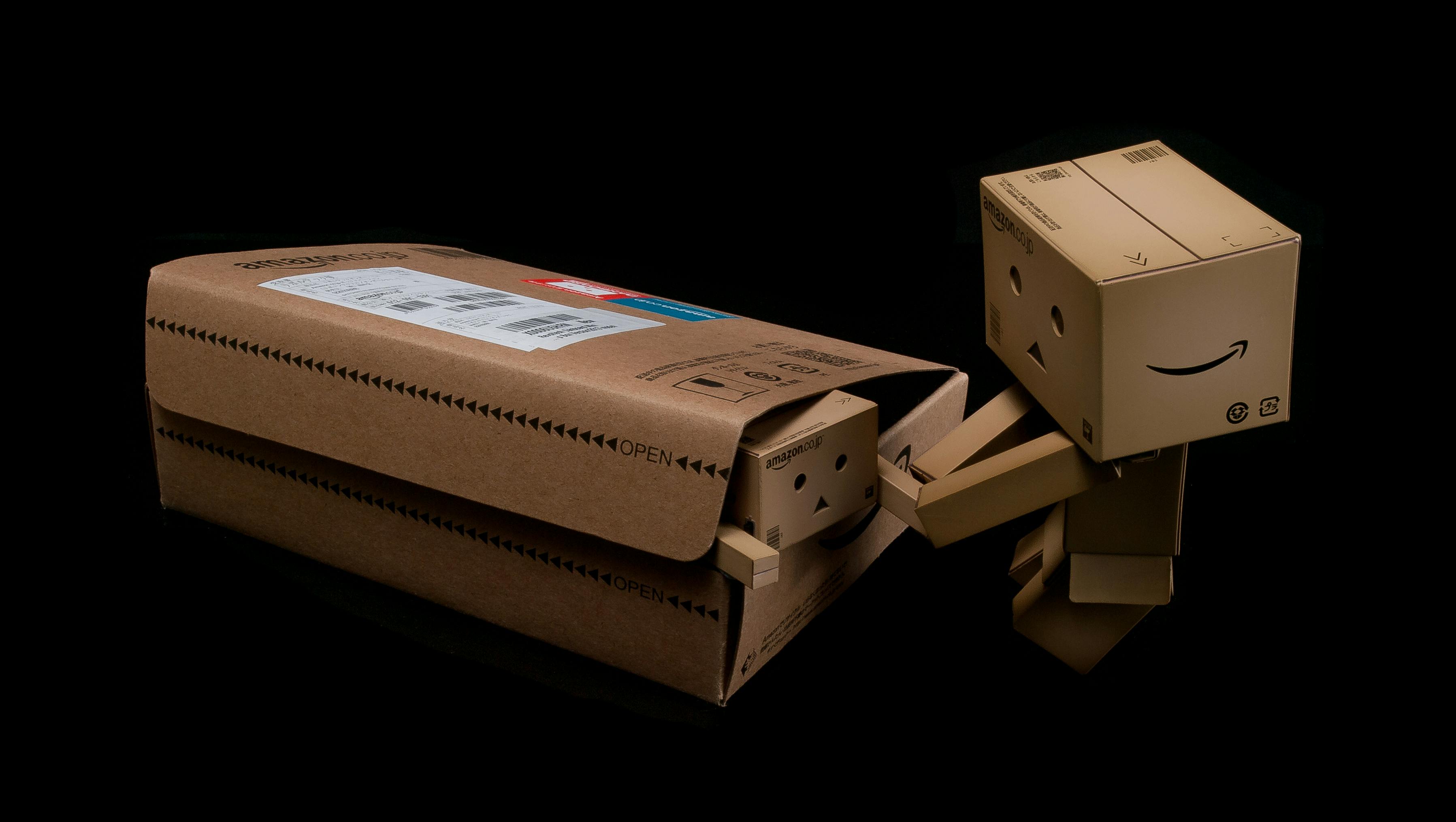 cardboard doll and box