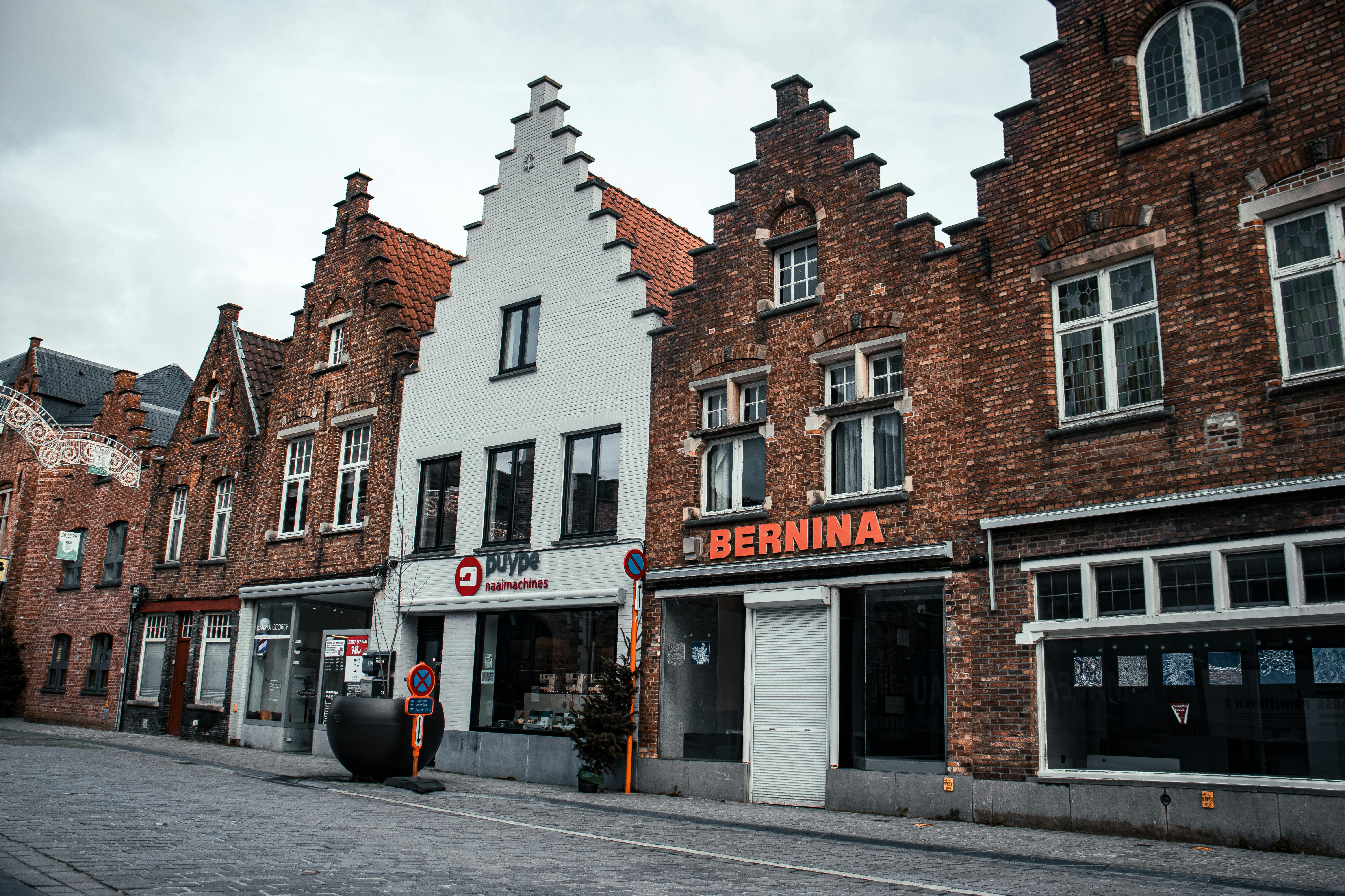 Tenements by the Street in Belgium