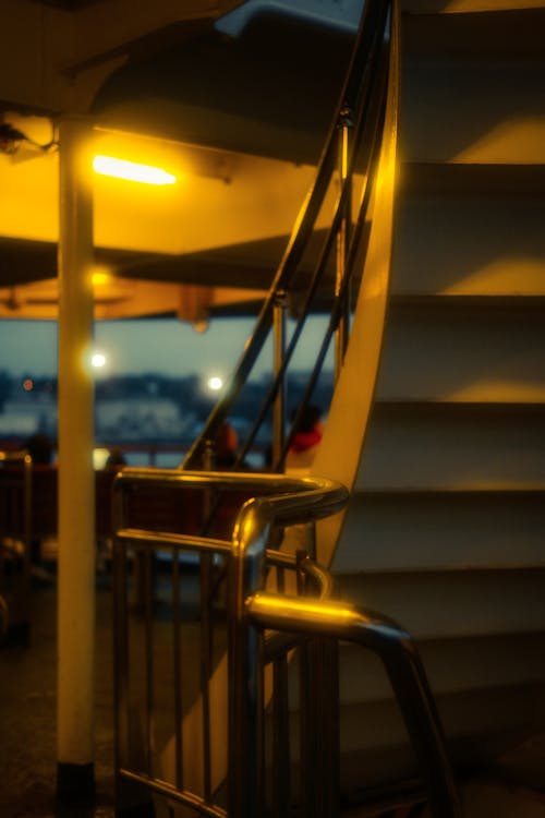 Handrail by the Staircase on a Ship