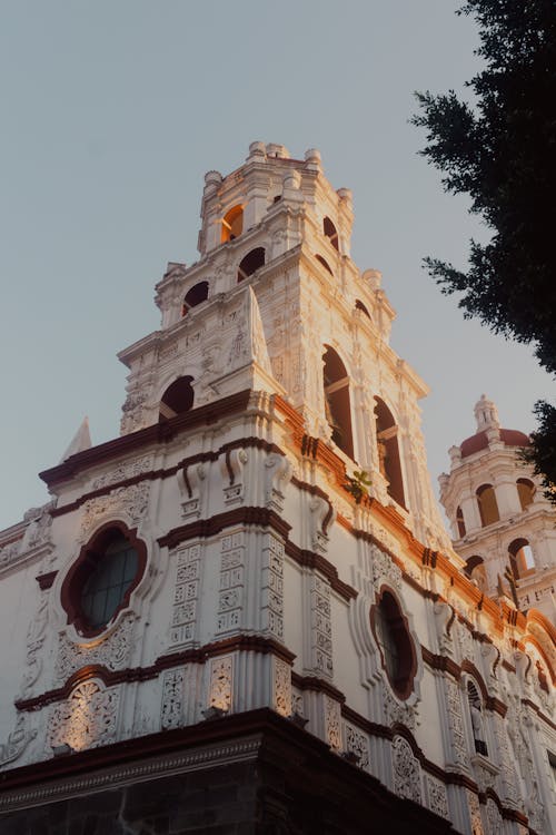 Tower of Church of La Compania in Puebla