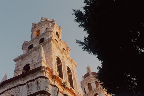 Tower of La Compania Church in Puebla