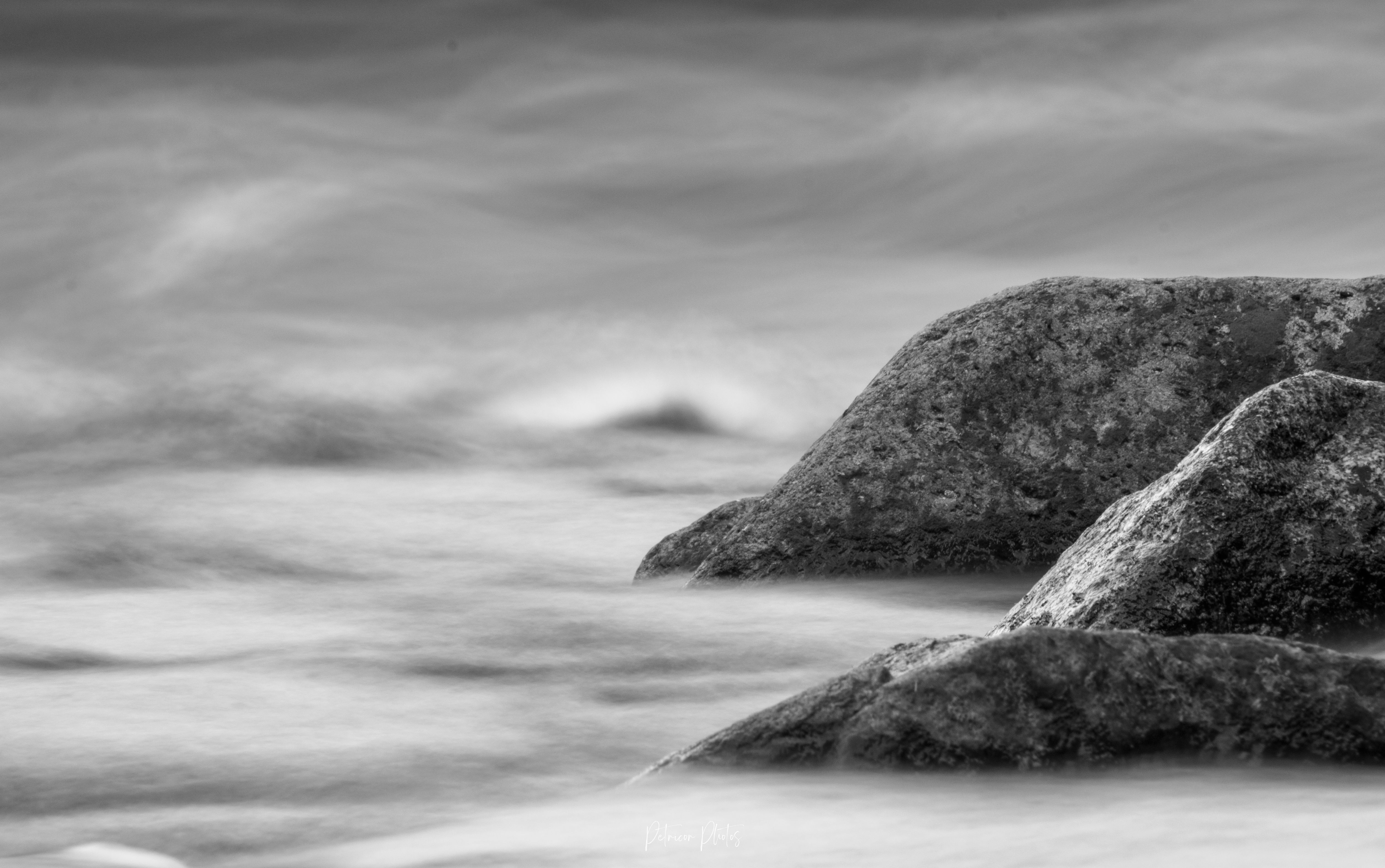 Fog around Rocks in Black and White · Free Stock Photo