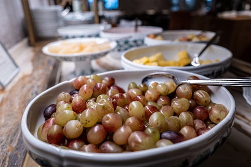 Grapes Served in a Restaurant