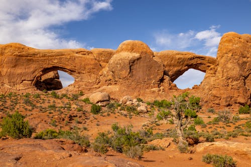 Rocks Arches in Arches National Park in Utah in USA