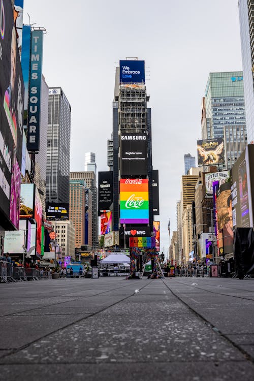 Colorful Signs on Skyscrapers on Times Square