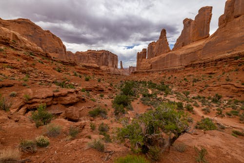 Rock Formation in Valley, Arches National Park, Utah, USA